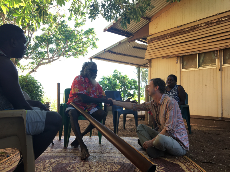 Trumpet setup on stage